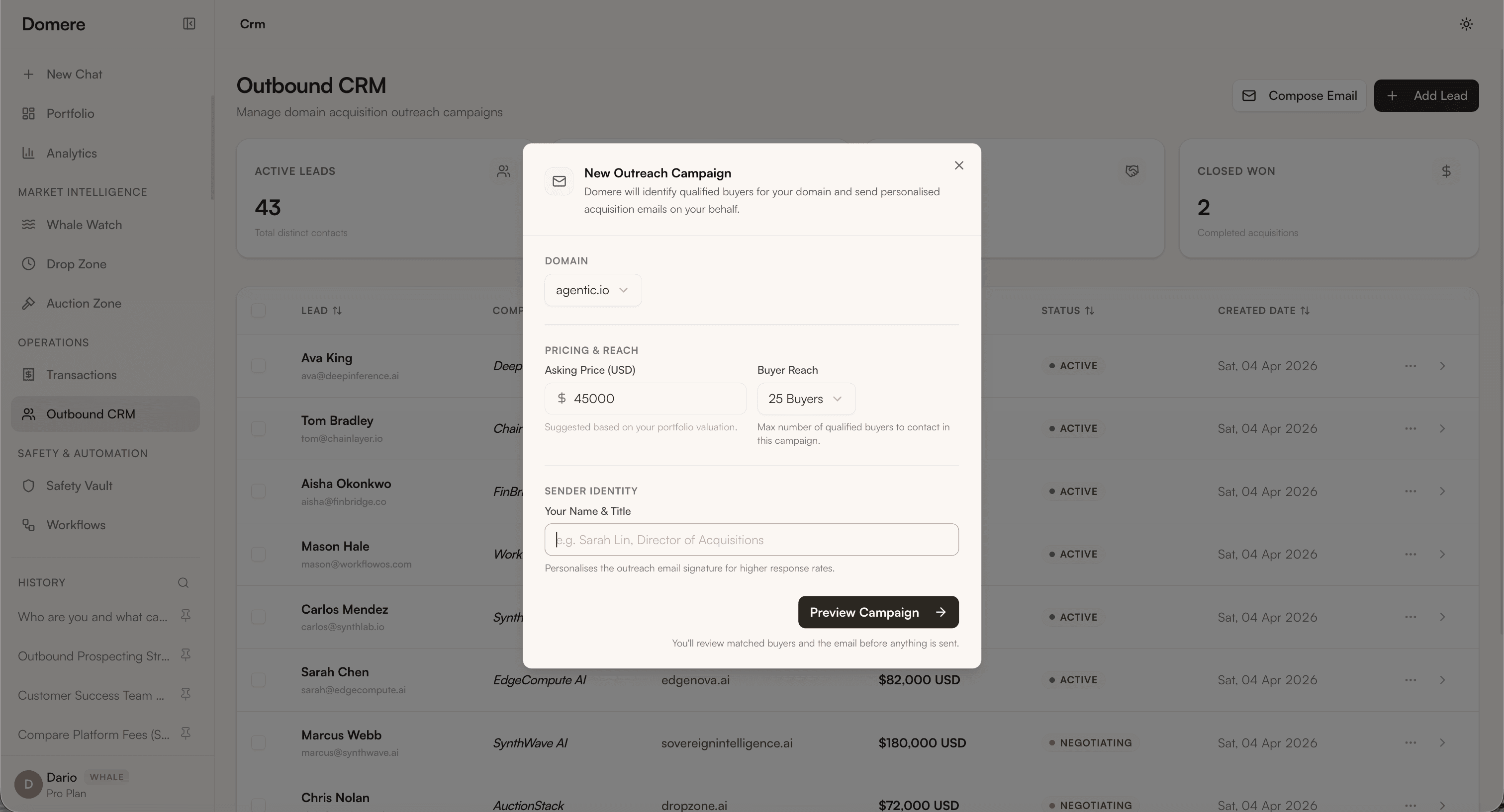 New Outreach Campaign